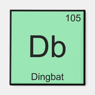 Aimant Db - Symbole d'élément de chimie Dingbat T-shirt d