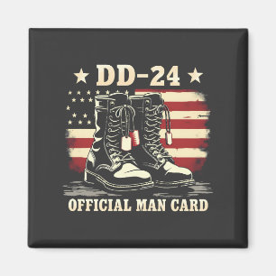 Aimant DD 24 Carte d'homme officielle Drapeau de la journ