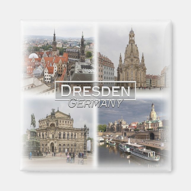 Aimant DE0107 Europe, Allemagne, Saxe, Dresde, Frigo (Devant)