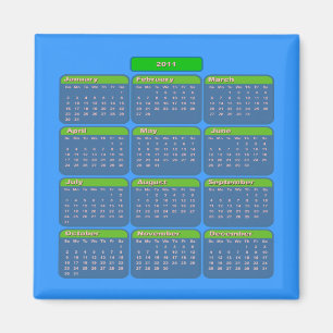 Aimant de 2011 calendriers