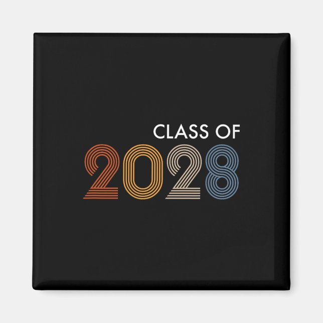 Aimant De 2028 Collège Université Lycée Future Grad (Devant)