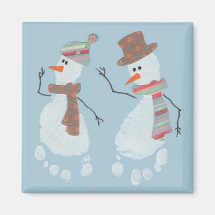 Aimant de 2 bonhommes de neige