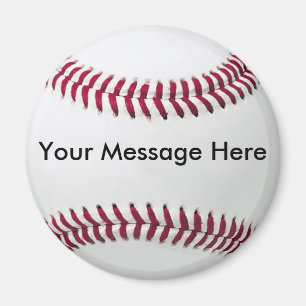 Aimant de baseball avec message