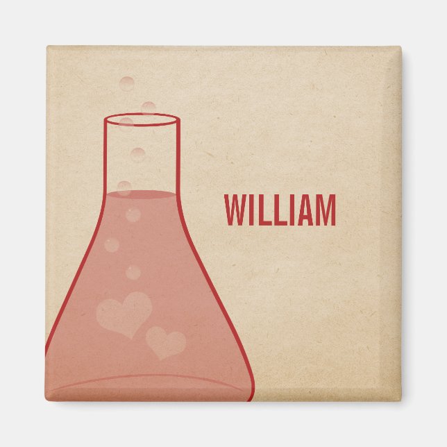 Aimant de bécher Whimsical, Rouge (Devant)