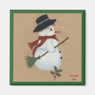 Aimant de bonhomme de neige de pays
