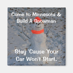 Aimant de bonhomme de neige du Minnesota