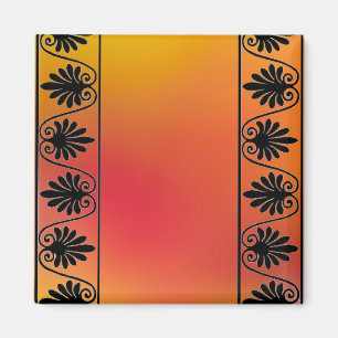 Aimant de bordure rouge et orange