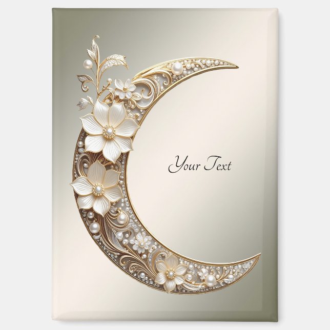 Aimant de cadre de lune croissante décoratif (Recto)