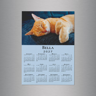 Aimant de calendrier 2027 personnalisé avec photo