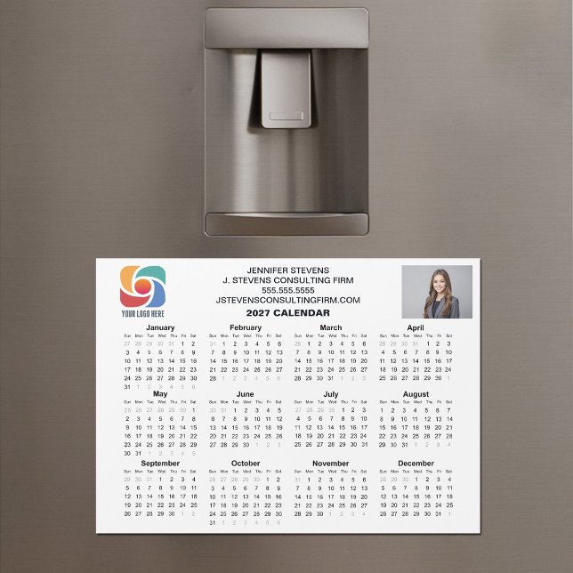 Aimant de calendrier d'entreprise personnalisé ave (Créateur téléchargé)