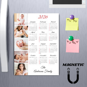 Aimant de calendrier personnalisé avec collage de