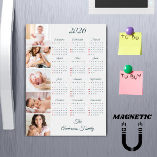 Aimant de calendrier personnalisé avec collage de