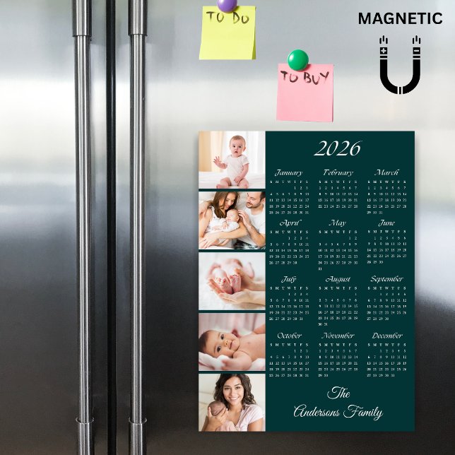 Aimant de calendrier personnalisé avec collage de  (Créateur téléchargé)