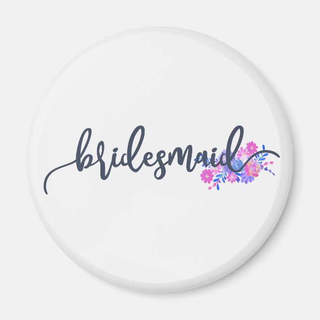 Aimant de calligraphie de demoiselle d'honneur élé (Devant)
