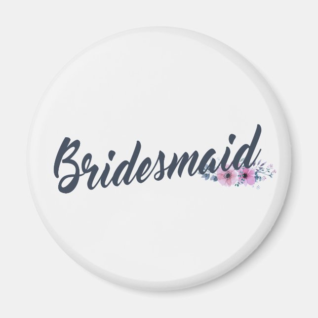 Aimant de calligraphie de mariage pour demoiselles (Devant)