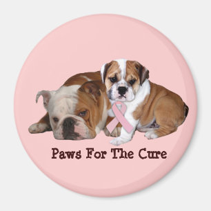 Aimant de cancer du sein de bouledogue