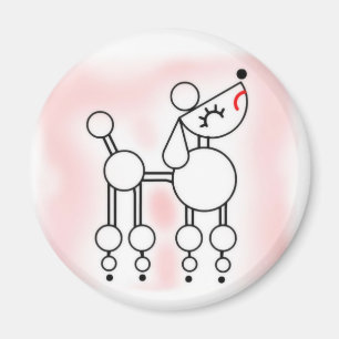 Aimant de caniche noisette