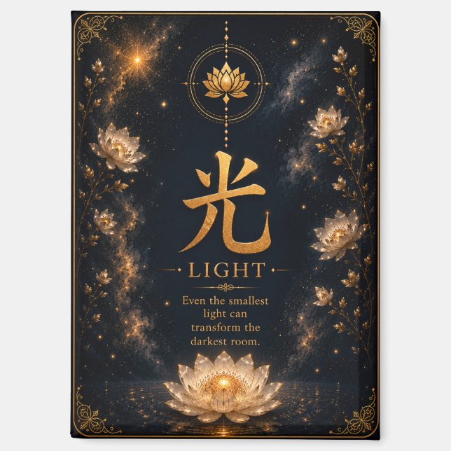 Aimant de caractère chinois (光)  (Recto)