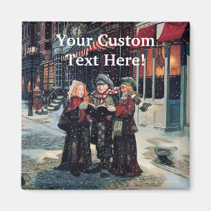 Aimant de Carolers d'hiver de Noël