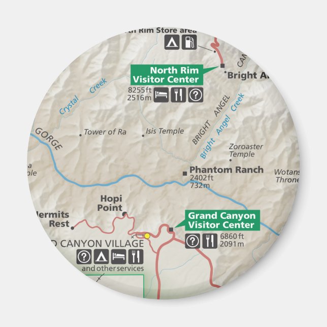 Aimant de carte de canyon grand (Devant)