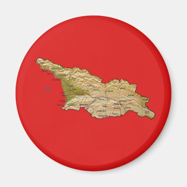 Aimant de carte de Géorgie (Devant)