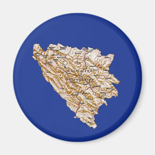 Aimant de carte de la Bosnie-Herzégovine