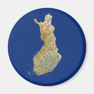 Aimant de carte de la Finlande