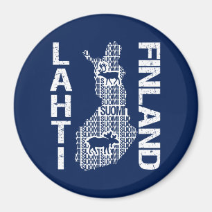Aimant de CARTE de la FINLANDE - Lahti