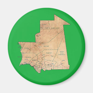 Aimant de carte de la Mauritanie