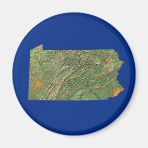 Aimant de carte de la Pennsylvanie