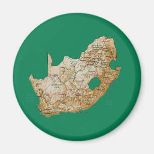 Aimant de carte de l'Afrique du Sud