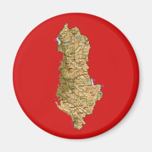 Aimant de carte de l'Albanie