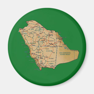 Aimant de carte de l'Arabie Saoudite