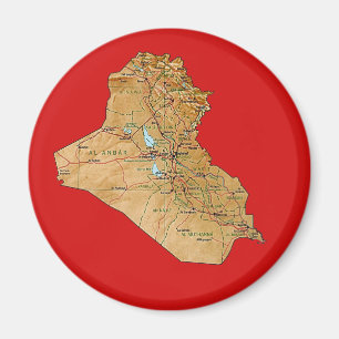 Aimant de carte de l'Irak