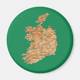 Aimant de carte de l'Irlande