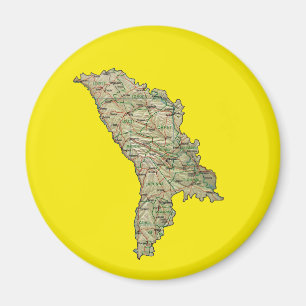 Aimant de carte de Moldavie