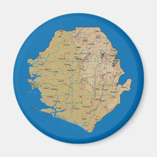 Aimant de carte de Sierra Leone