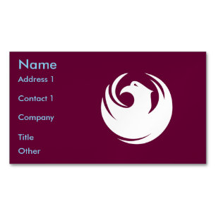 Aimant de carte de visite avec drapeau de la ville