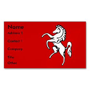 Aimant de carte de visite avec drapeau du comté de