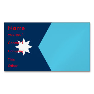 Aimant de carte de visite avec drapeau du Minnesot