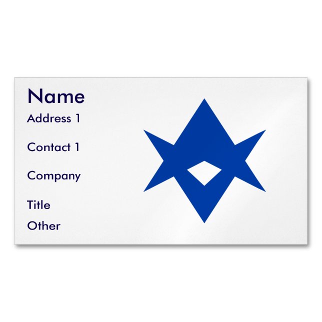 Aimant de carte de visite avec le drapeau de la vi (devant)