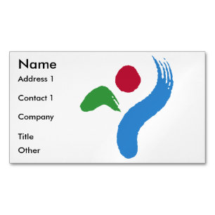 Aimant de carte de visite avec le drapeau de Séoul