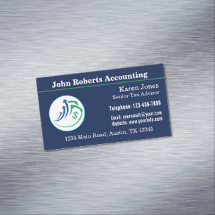 Aimant de carte de visite comptable avec logo