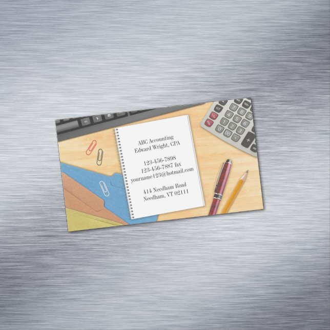 Aimant de carte de visite du bureau de comptabilit (In Situ)