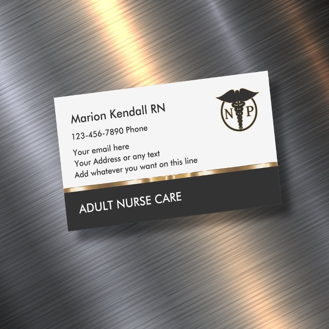 Aimant de carte de visite élégant pour infirmière  (Créateur téléchargé)