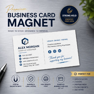 Aimant de carte de visite personnalisé