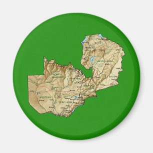 Aimant de carte de Zambie
