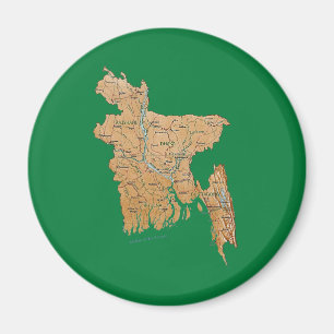 Aimant de carte du Bangladesh