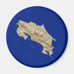 Aimant de carte du Costa Rica