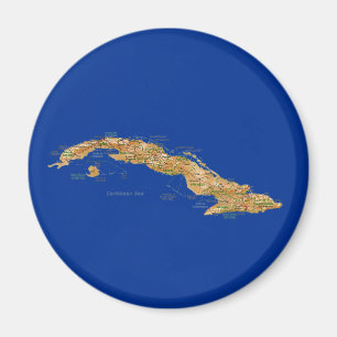 Aimant de carte du Cuba